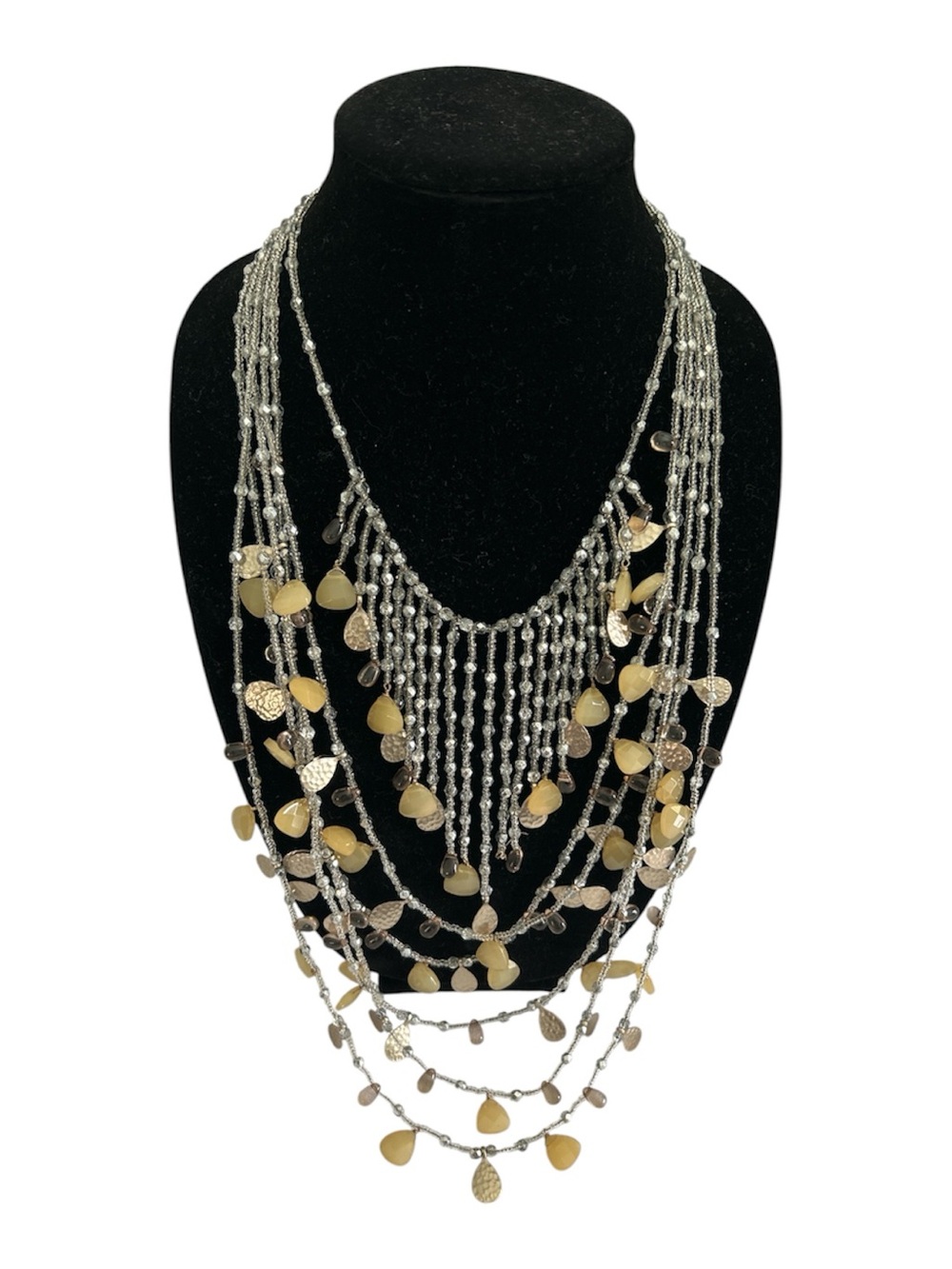 Chicos Vintage Multi Strand Statement Necklace